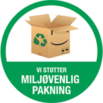 Vi støtter miljøvenlig indpakning