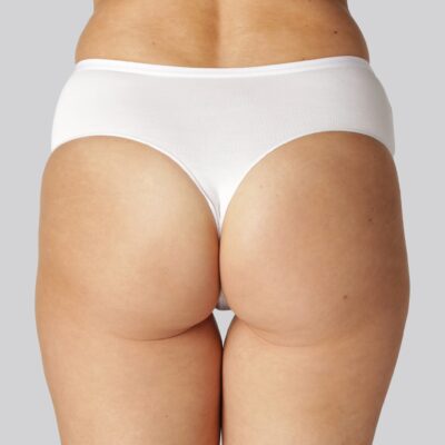 Bambus højtaljet g-streng trusse i hvid til damer