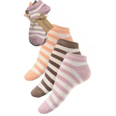 Festival 3-pak Bambus sneaker sokker i multifarvet striber til kvinder