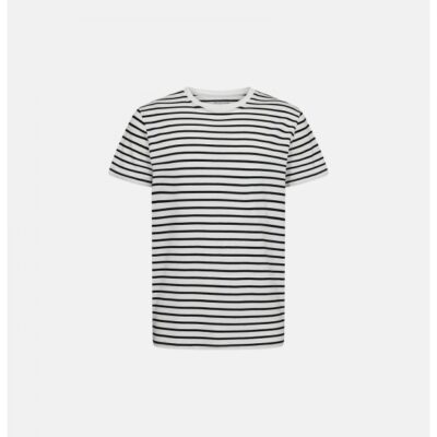 Resteröds Bambus T-shirt i hvid med sorte striber til herre