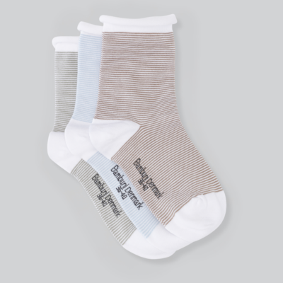 Bambus 3 par strømper m. rullekant til damer