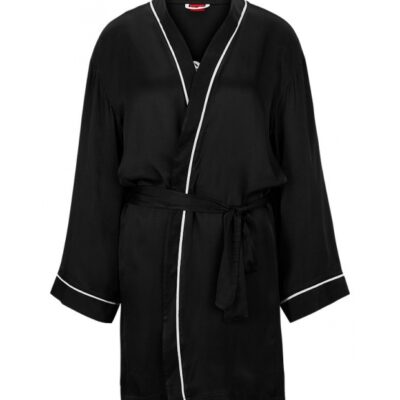 HUGO satina kimono i sort til kvinder