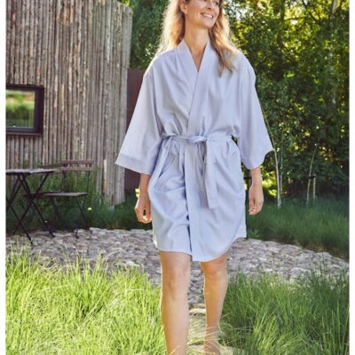 JBS of Denmark Women morgenkåbe i lyseblå til kvinder